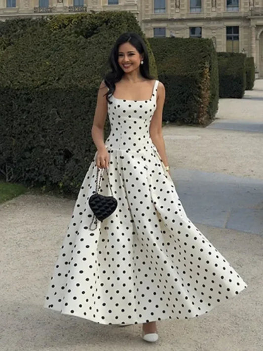 Vestido Maxi de Lunares