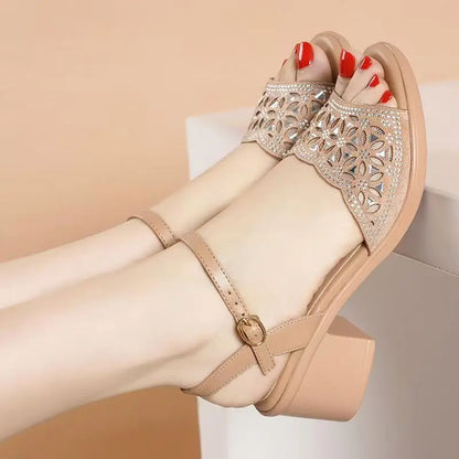 Sandalias con Tacón Medio 35-43