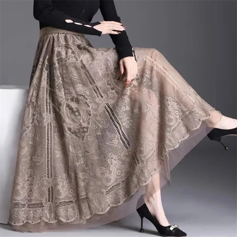 Lace Midi Skirt