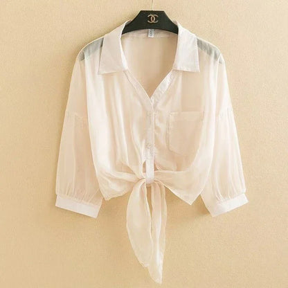 Blusa Elegante Mangas Farol