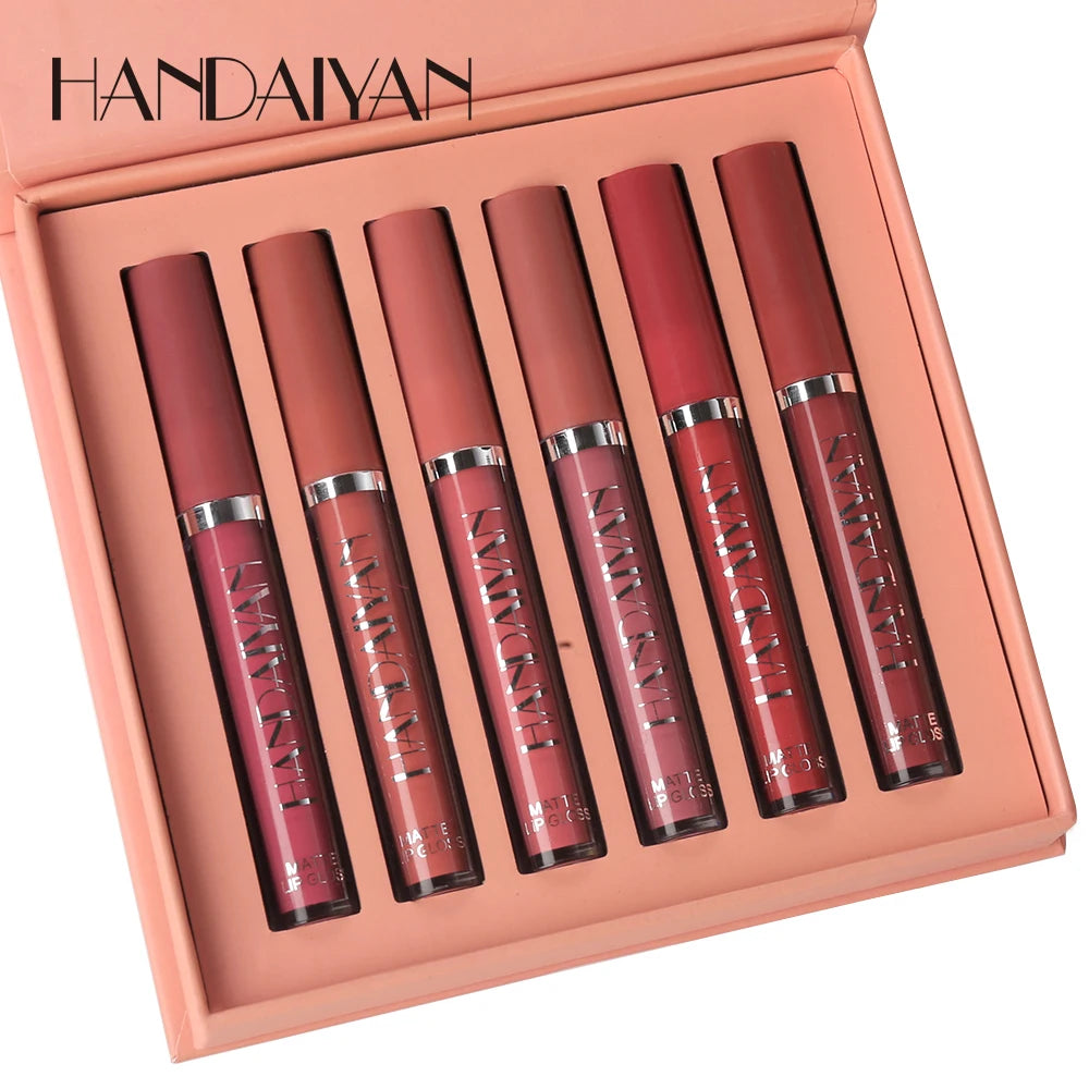 Set de 6 Labiales Líquidos – Larga Duración y Acabado Mate