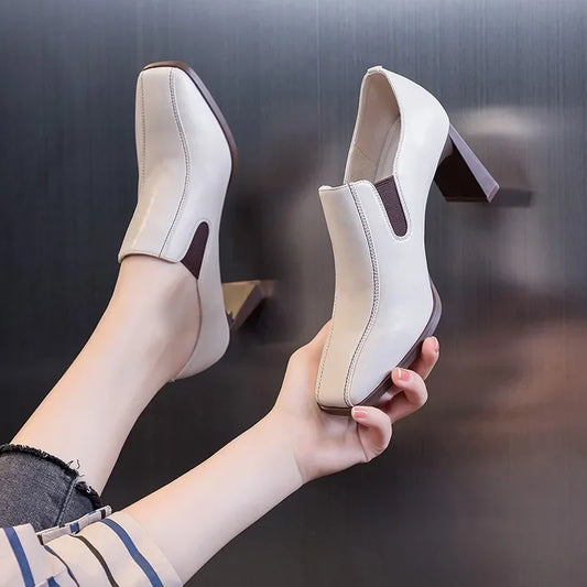 Botines de Tacón Cuadrado para Mujer 