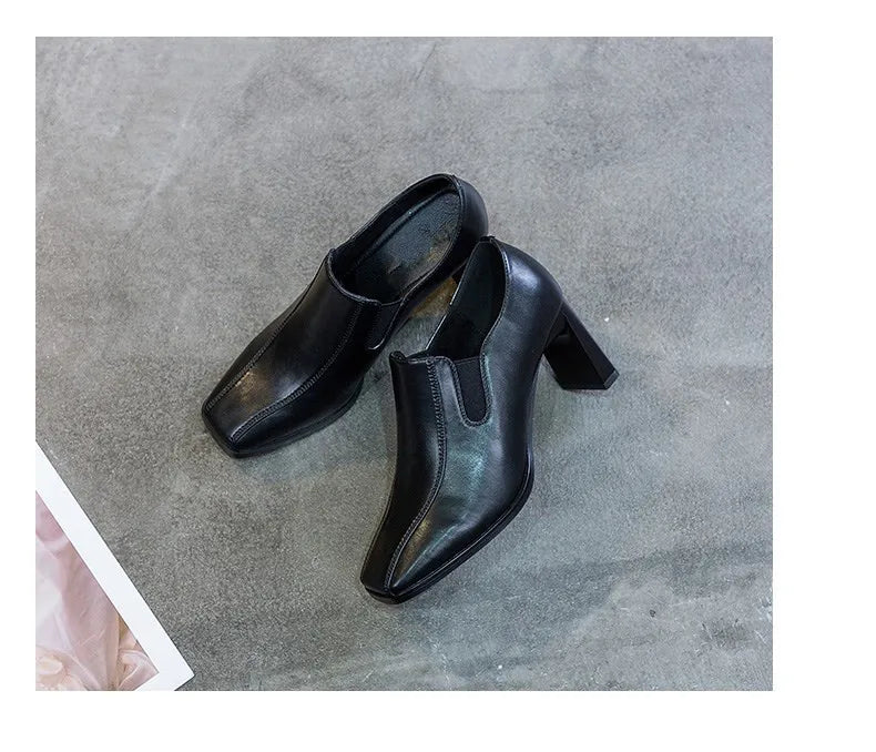 Botines de Tacón Cuadrado para Mujer 