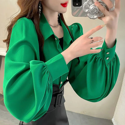 Blusa Elegante Mangas Farol