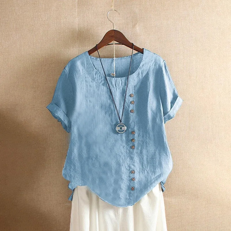 Bohemian Linen and Cotton Blouse (S - XXL)