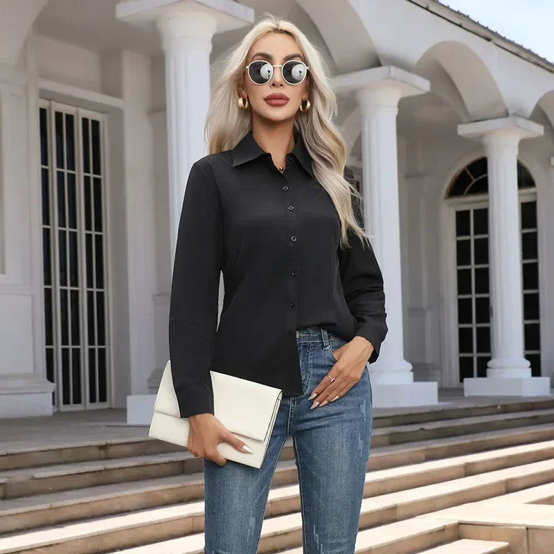 Camisa de Mujer de Tallas Grandes – Estilo Ejecutivo