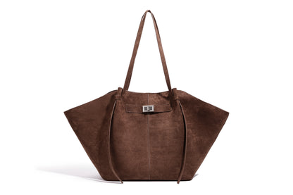 Bolso Tote Grande de Hombro con Cierre Metálico