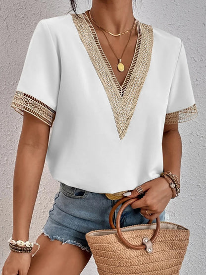 Blusa Casual con Encaje