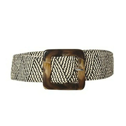 CintO Elástico Ancho con Hebilla de Madera