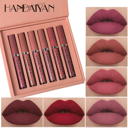 Set de 6 Labiales Líquidos – Larga Duración y Acabado Mate