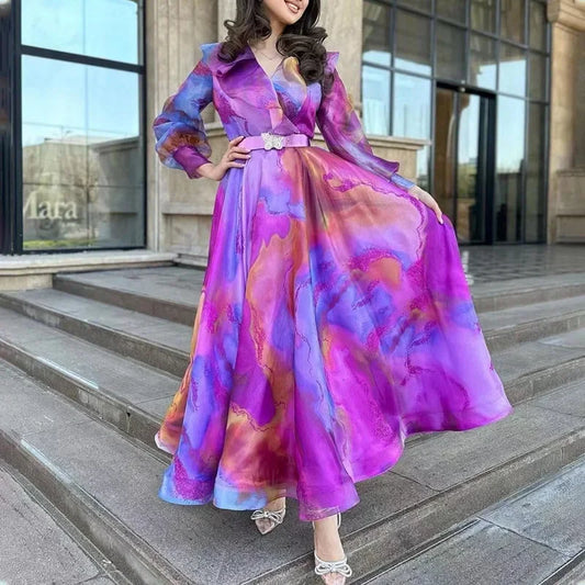 Vestido Largo con Estampado