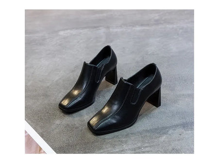 Botines de Tacón Cuadrado para Mujer 
