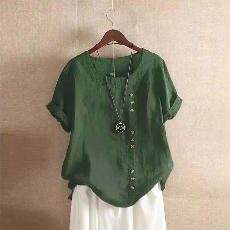 Bohemian Linen and Cotton Blouse (S - XXL)