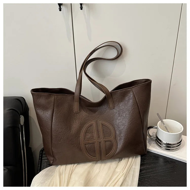 Bolso Tote Grande de Hombro con Diseño Clásico