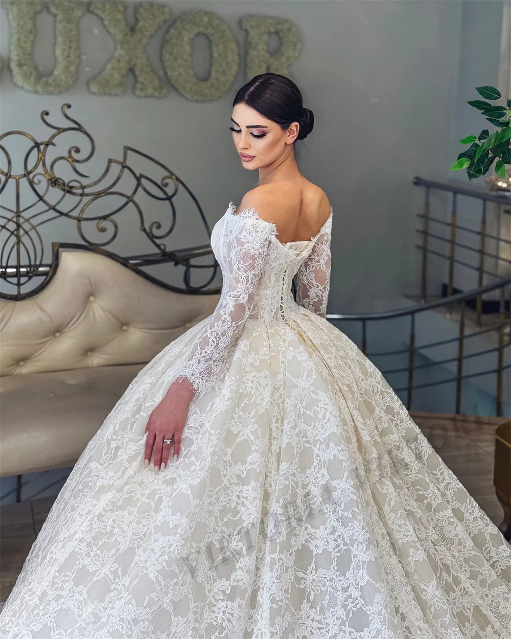 Vestido de Novia de Encaje Estilo Princesa