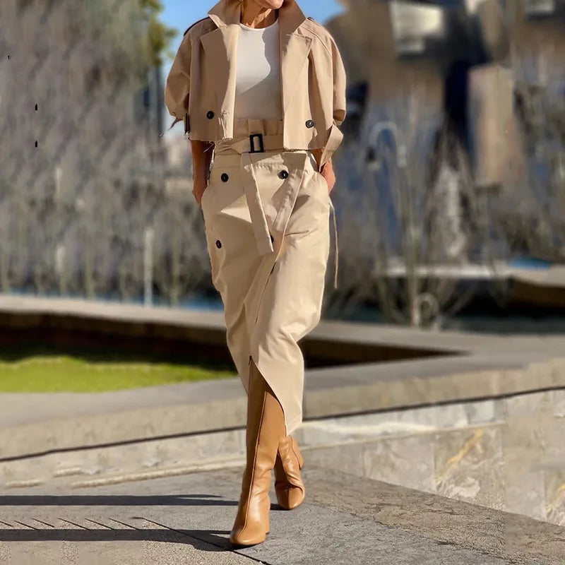 Conjunto Elegante de Dos Piezas S-XXL