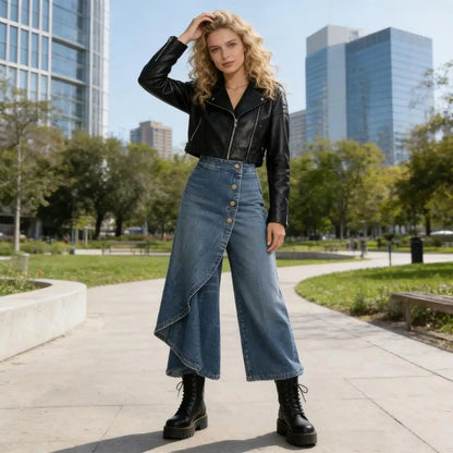 Pantalón de Pierna Ancha para Mujer