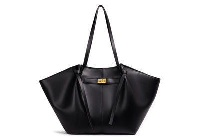 Bolso Tote Grande de Hombro con Cierre Metálico