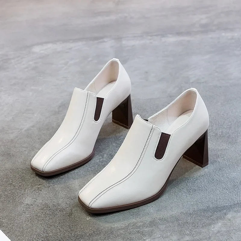 Botines de Tacón Cuadrado para Mujer 