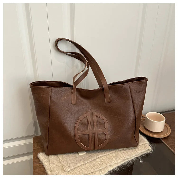 Bolso Tote Grande de Hombro con Diseño Clásico