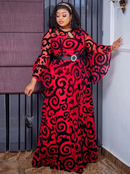 Long Chiffon Plus Size Dresses 