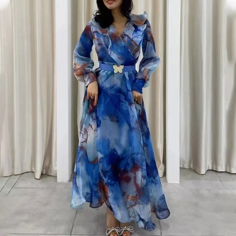 Vestido Largo con Estampado