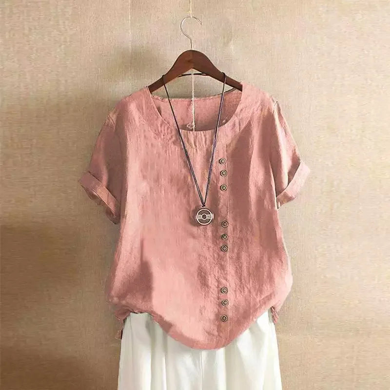 Bohemian Linen and Cotton Blouse (S - XXL)