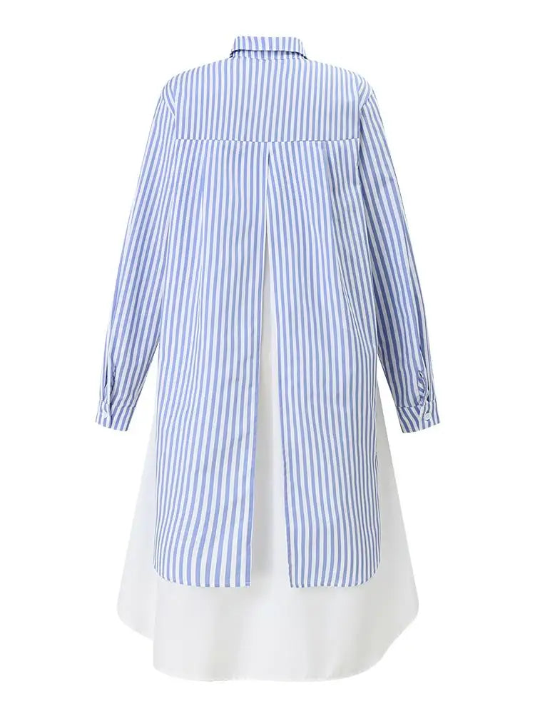 Striped Patchwork Casual Dress