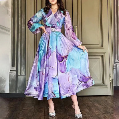Vestido Largo con Estampado