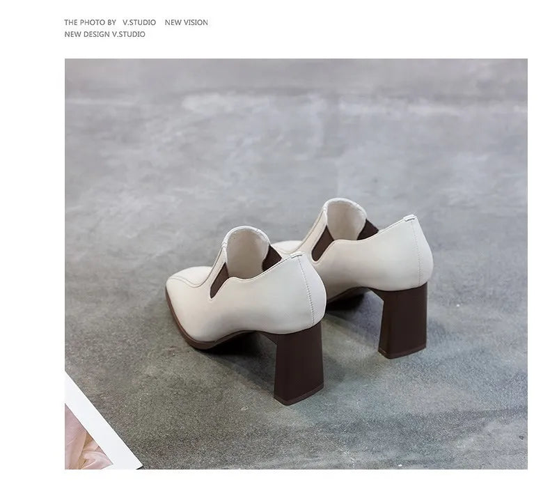 Botines de Tacón Cuadrado para Mujer 