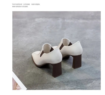 Botines de Tacón Cuadrado para Mujer 