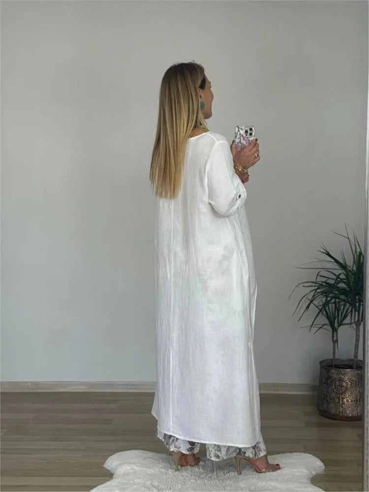 Conjunto Casual Lino y Algodón S-3XL