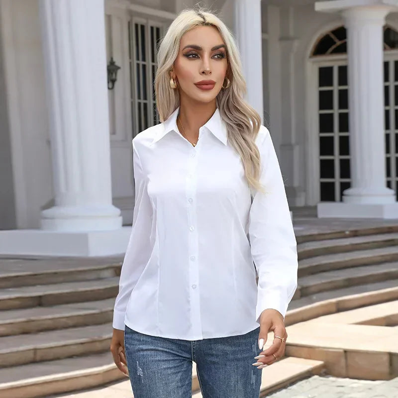 Camisa de Mujer de Tallas Grandes – Estilo Ejecutivo