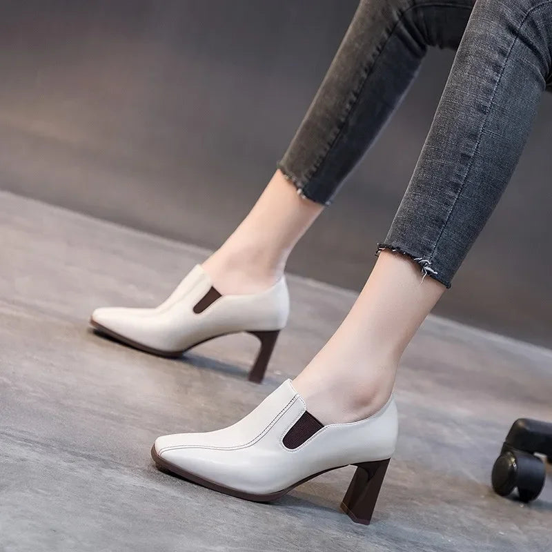 Botines de Tacón Cuadrado para Mujer 