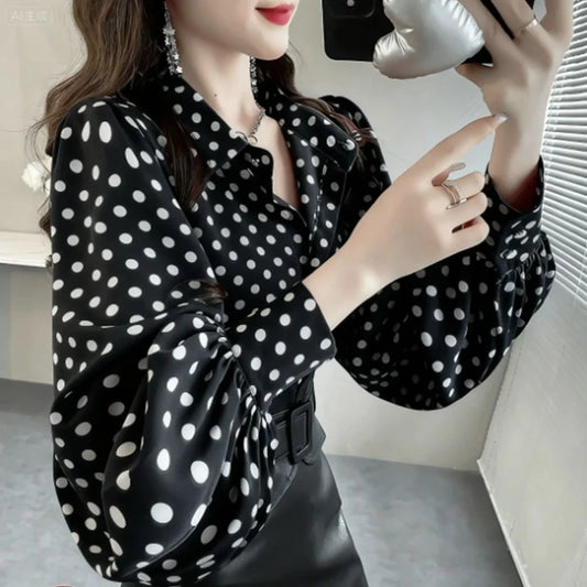 Blusa Elegante Manga Farol S-3XL