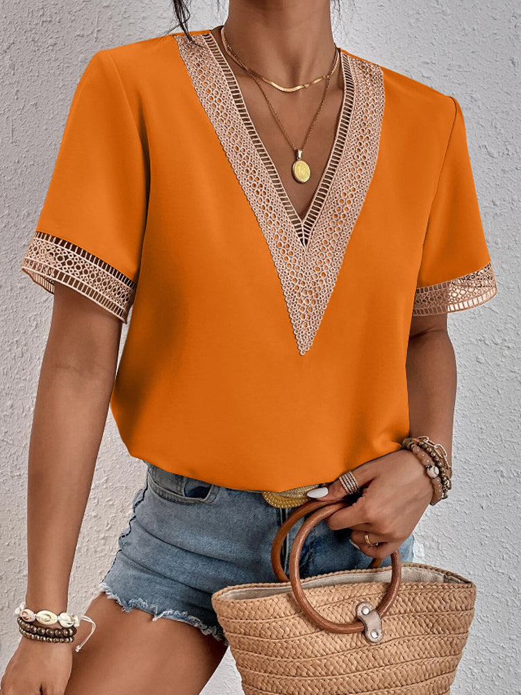 Blusa Casual con Encaje