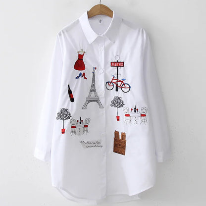 Blusa Casual de Manga Larga