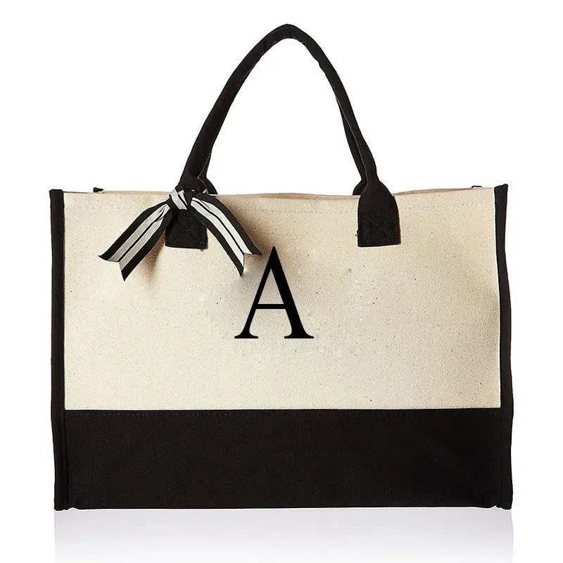 Bolso de Playa con Letras y Flores