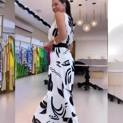 Vestido Maxi Estampado Elegante