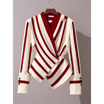 Blusa de Rayas Rojo y Blanco