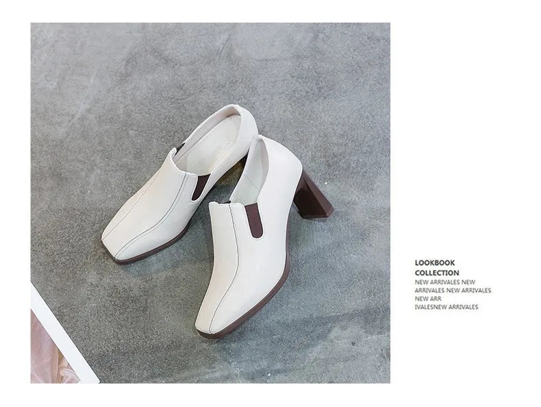 Botines de Tacón Cuadrado para Mujer 