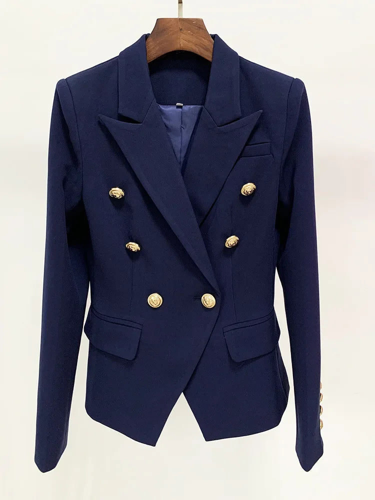 Blazer Femenino Slim Fit con Botones Metálicos