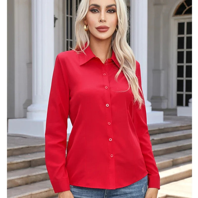 Camisa de Mujer de Tallas Grandes – Estilo Ejecutivo
