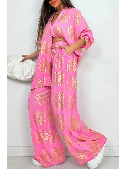 Conjunto Elegante Estampado S-3XL