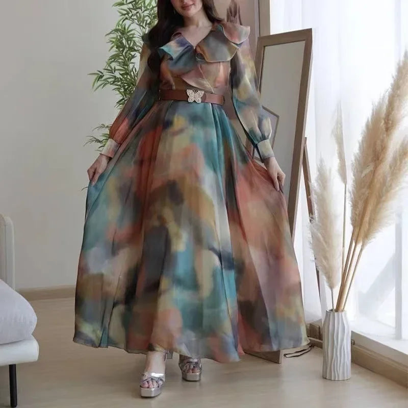 Vestido Largo con Estampado