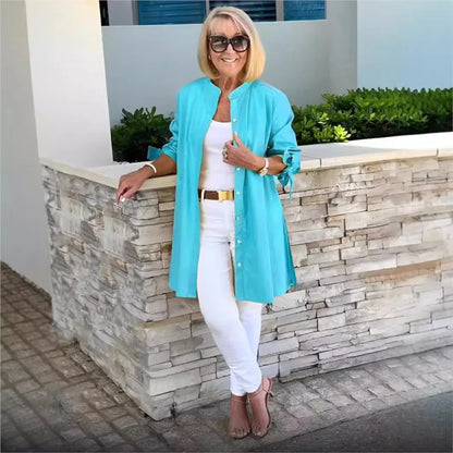 Blusa Cárdigan Estilo Profesional y Casual