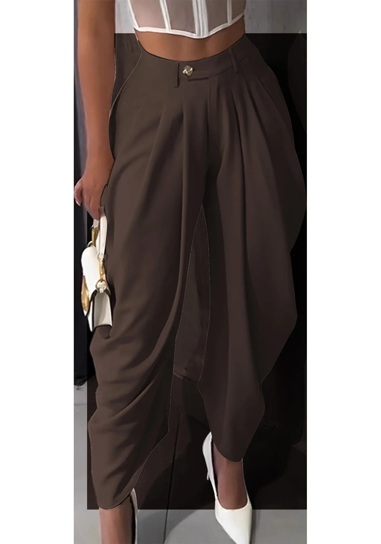 Pantalón de Cintura Alta – Corte Moderno y Caída Fluida