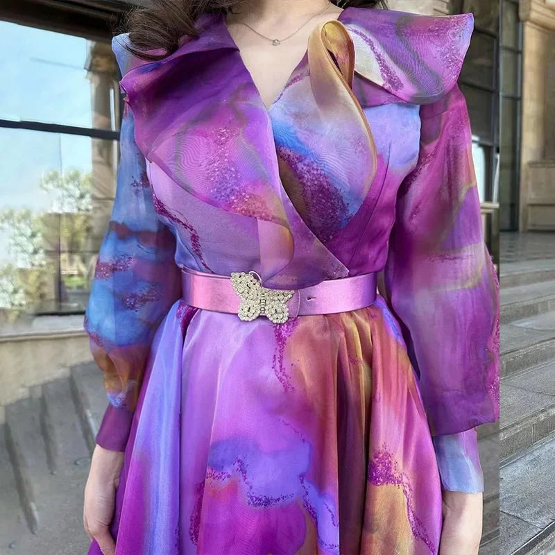 Vestido Largo con Estampado
