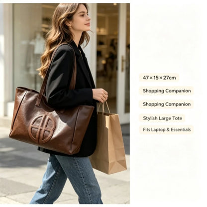Bolso Tote Grande de Hombro con Diseño Clásico