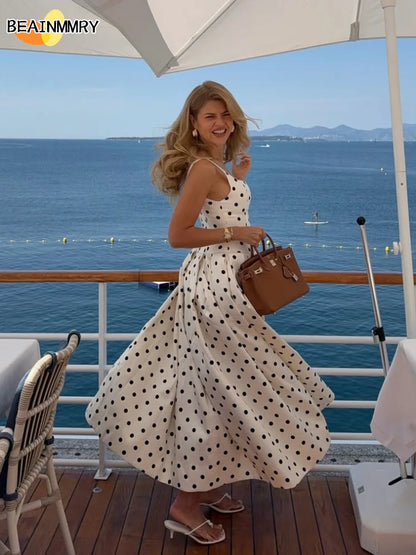 Vestido Maxi de Lunares